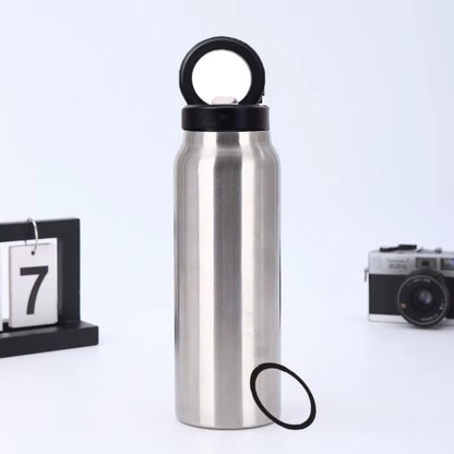 Insulated Stainless Steel Travel Mug with Magnetic Holder - Double Layer Vacuum Flask for Sports and Adventure