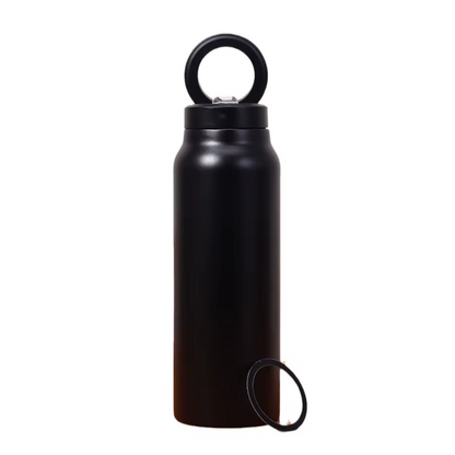 Insulated Stainless Steel Travel Mug with Magnetic Holder - Double Layer Vacuum Flask for Sports and Adventure