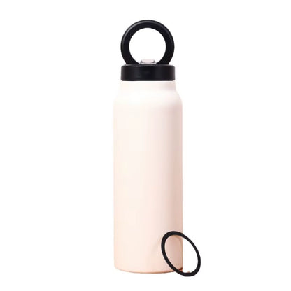 Insulated Stainless Steel Travel Mug with Magnetic Holder - Double Layer Vacuum Flask for Sports and Adventure