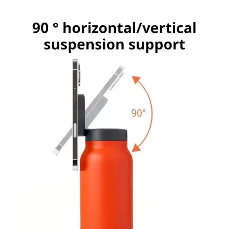 Insulated Stainless Steel Travel Mug with Magnetic Holder - Double Layer Vacuum Flask for Sports and Adventure