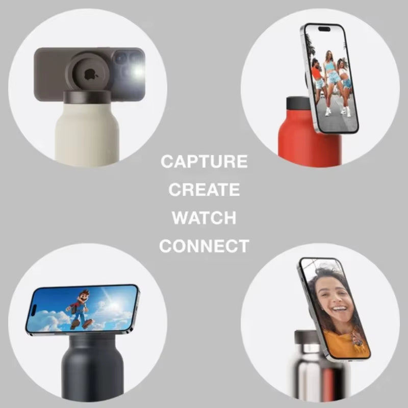 Insulated Stainless Steel Travel Mug with Magnetic Holder - Double Layer Vacuum Flask for Sports and Adventure