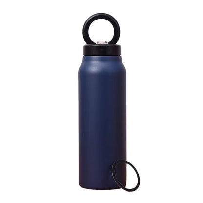Insulated Stainless Steel Travel Mug with Magnetic Holder - Double Layer Vacuum Flask for Sports and Adventure
